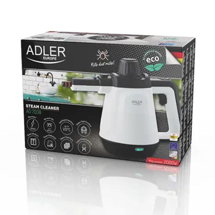 Пароочиститель для дома и автомобиля Adler AD 7038 ручной электрический 2 кВт 450 мл Белый с черным (4653) - фото 9