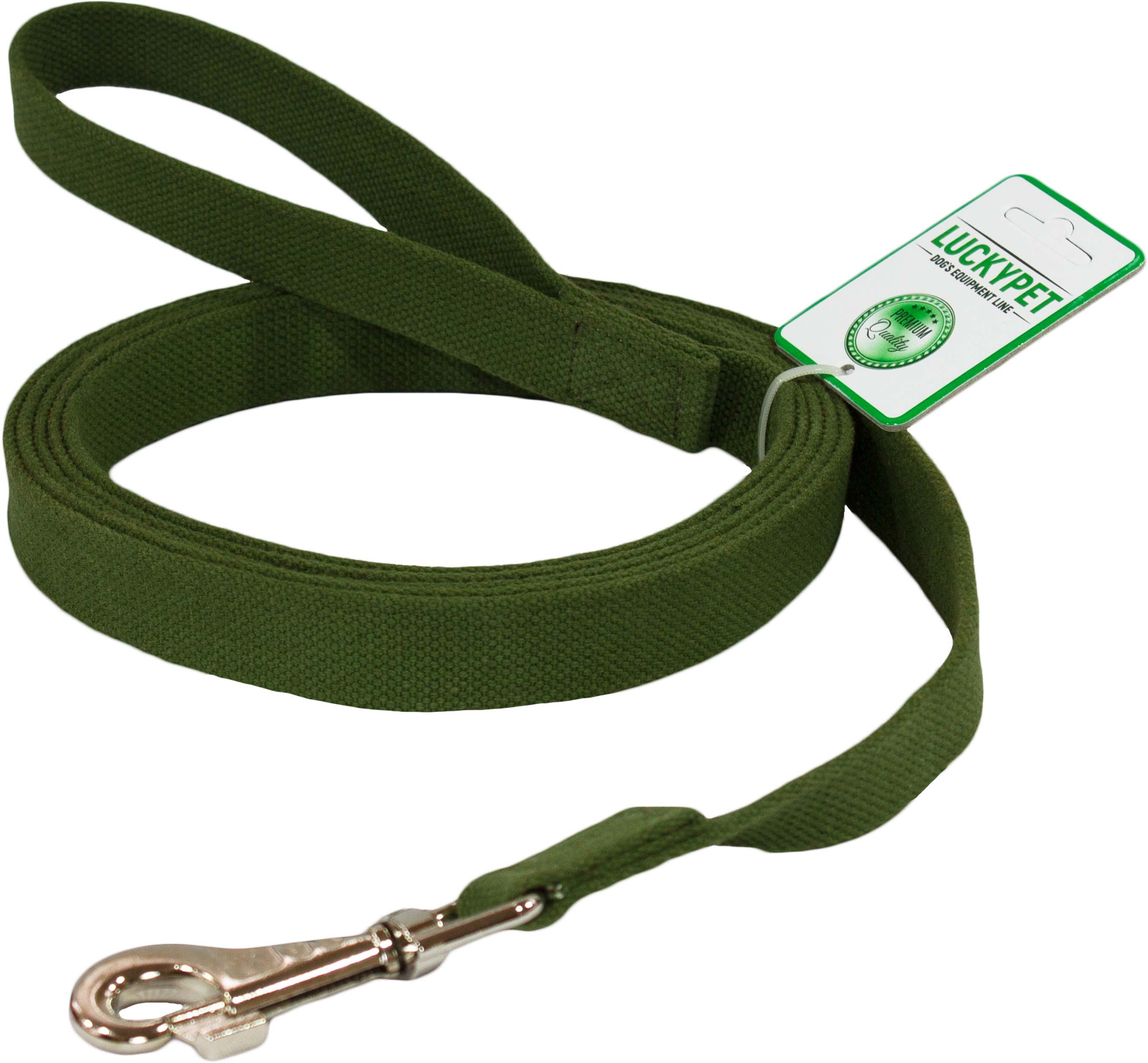 Поводок брезентовый шитый Lucky Pet 3,5x500 см Зеленый (4820224217314)