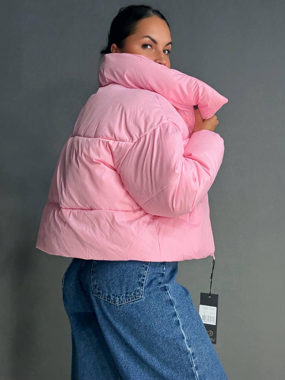 Куртка женская LADY YEP 10043 короткая на молнии с воротником р. 42 Розовый (4823) - фото 2