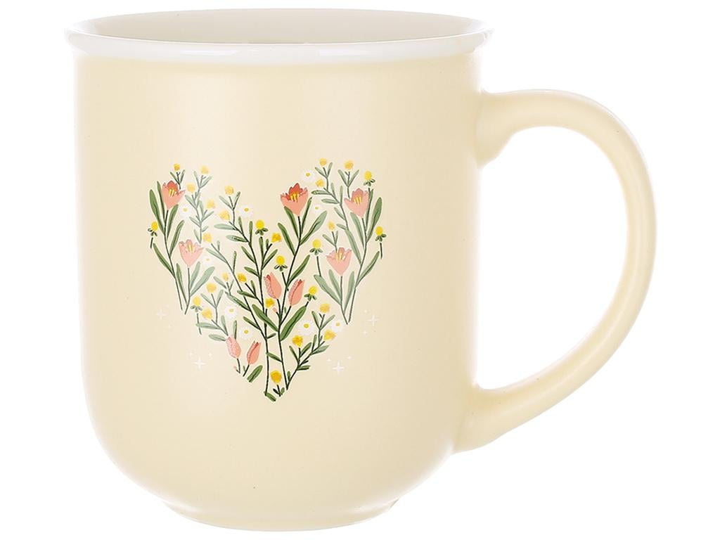 Чашка Heart 400 мл Кремовый (BDI-994-007) Чашка Heart 400 мл Кремовый (BDI-994-007)