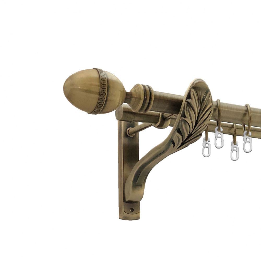 Карниз металевий Orvit Фарже двохрядний 25/19 мм ретро 200 см Антик (11509688)