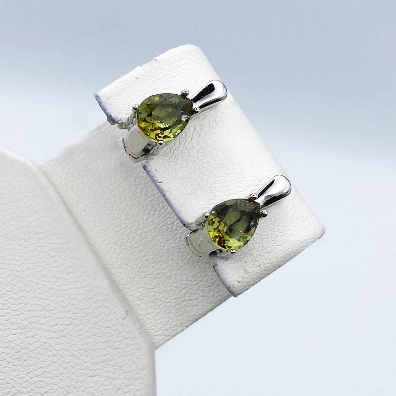 Серьги серебряные с султанитом 3,88 г (2213431730)