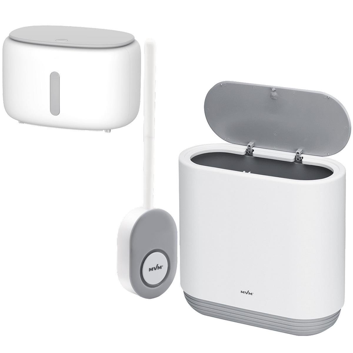 Набір аксесуарів для ванної MVM №35 MVM-MH-35 white/gray Сірий (228059)