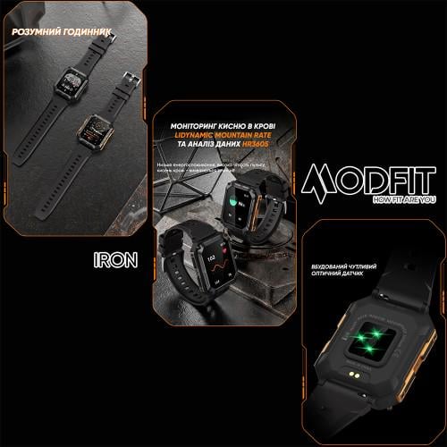 Смарт-часы Modfit Iron Black/Orange - фото 6