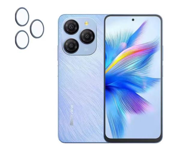 Защитное стекло с рамкой CD Pattern на заднюю камеру для Blackview Shark 9 Черный