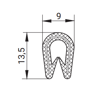 Уплотнитель Roztocze UT-4 1 м Черный (11035269) - фото 2