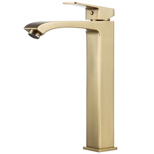 Смеситель для умывальника Frap F1076-23 высокий однорычажный Золотой (249881)