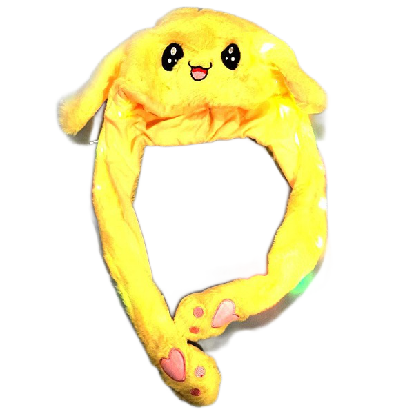 Светящаяся шапка с двигающимися ушками Зайчик Желтый (ad643535)