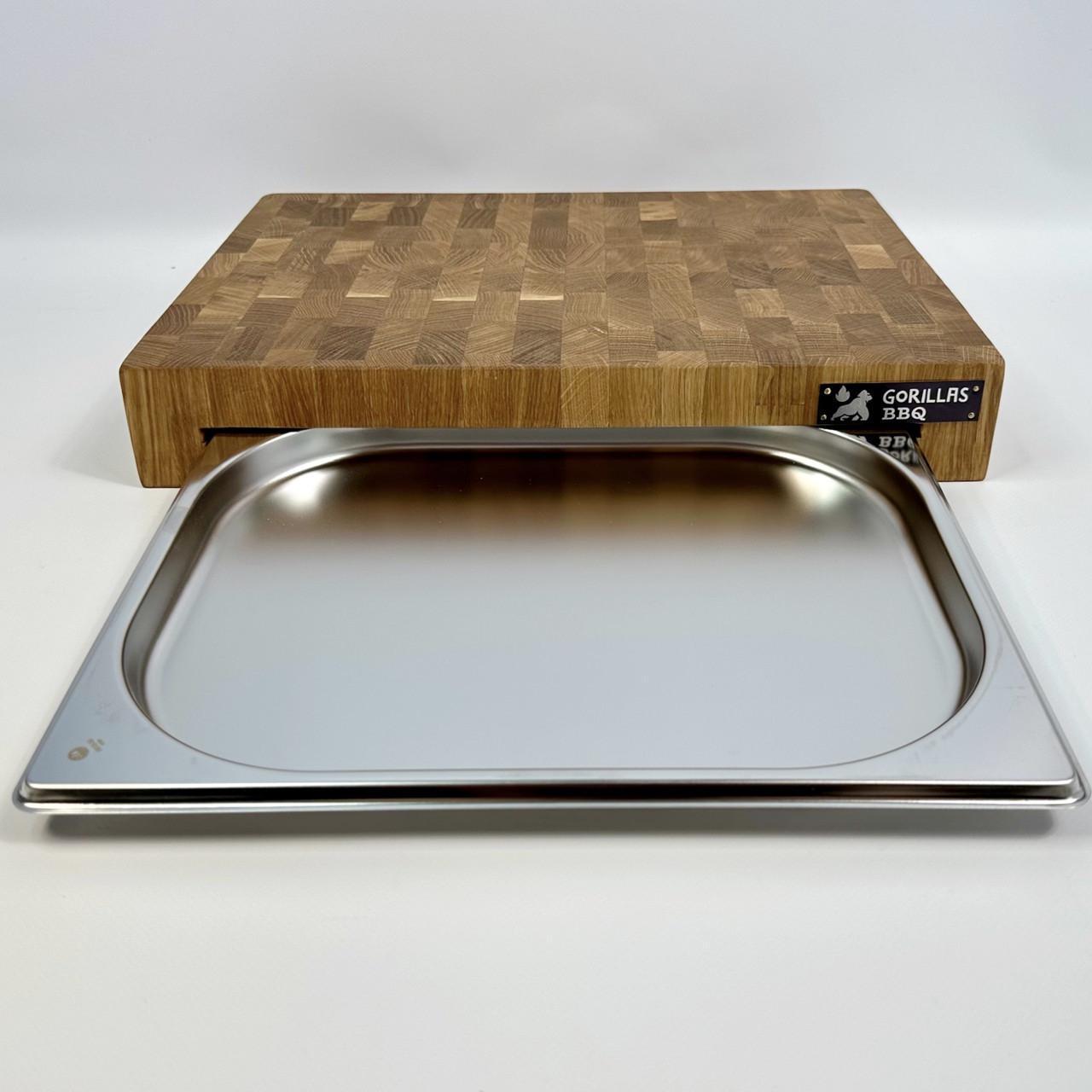 Дошка обробна торцева дубова з піддоном 40х30х6 см (27722344) - фото 2 Дошка обробна торцева дубова з піддоном 40х30х6 см (27722344) - фото 2