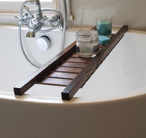 Столик-полка для ванной из дерева Дейрез Мокко (СДВ-000510)
