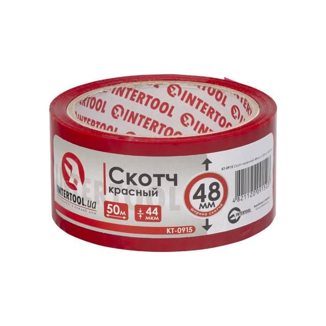 Скотч Intertool KT-0915 48 мм 50 м 44 мкм Червоний (10442794)