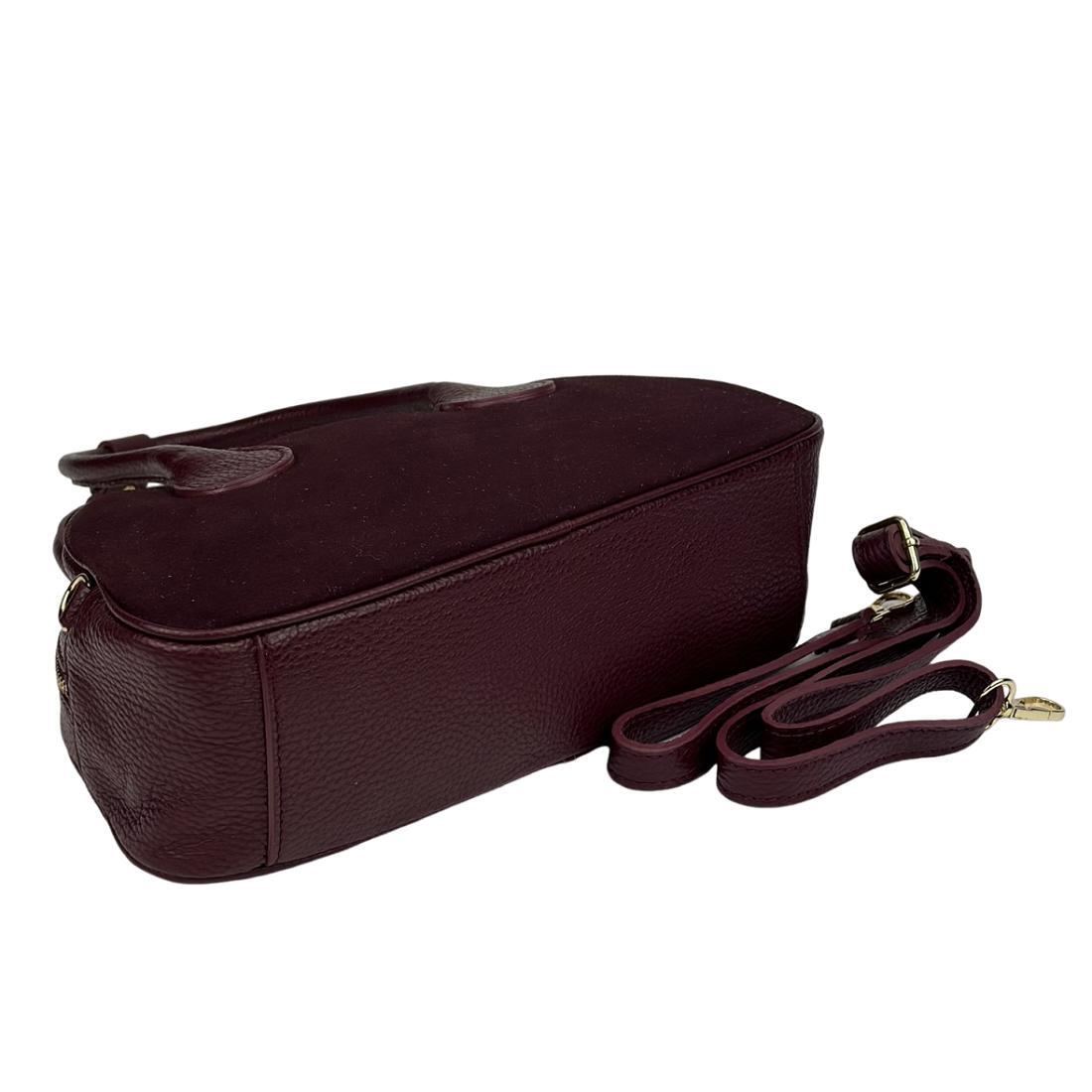 Женская сумка Royal Bag F-IT-3017BO замшевая Бордовый (8081) - фото 6 Женская сумка Royal Bag F-IT-3017BO замшевая Бордовый (8081) - фото 6