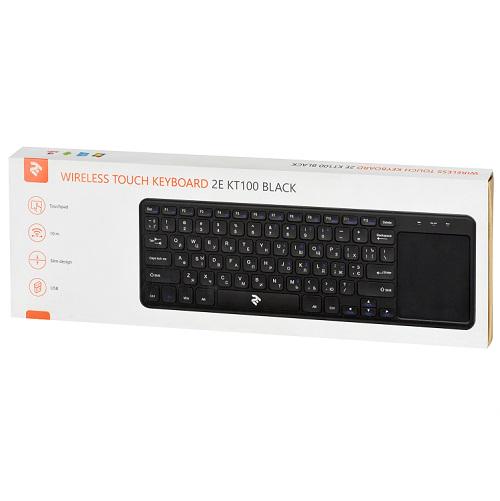 Клавіатура 2E KT100WB Touch Keyboard KT100 WL Black (13103465) - фото 8