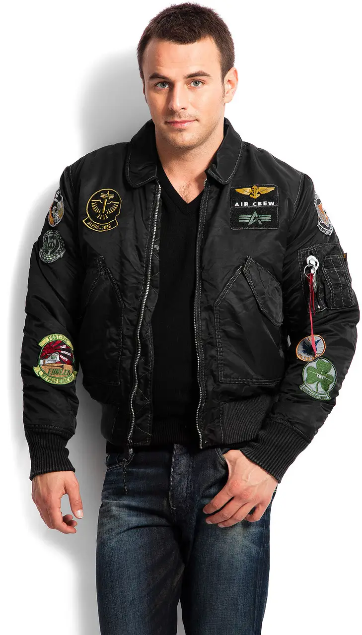 Бомбер Alpha Industries CWU Pilot X Jacket L Sage/Black (MJC38014C1BL) - фото 6
