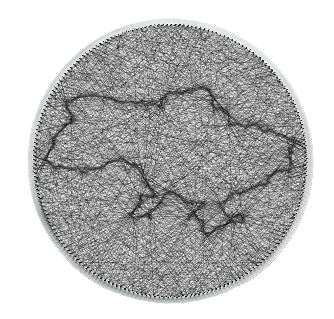 Картина нитками ArtLover String Art Карта Украины 50 см (AL-k10004)