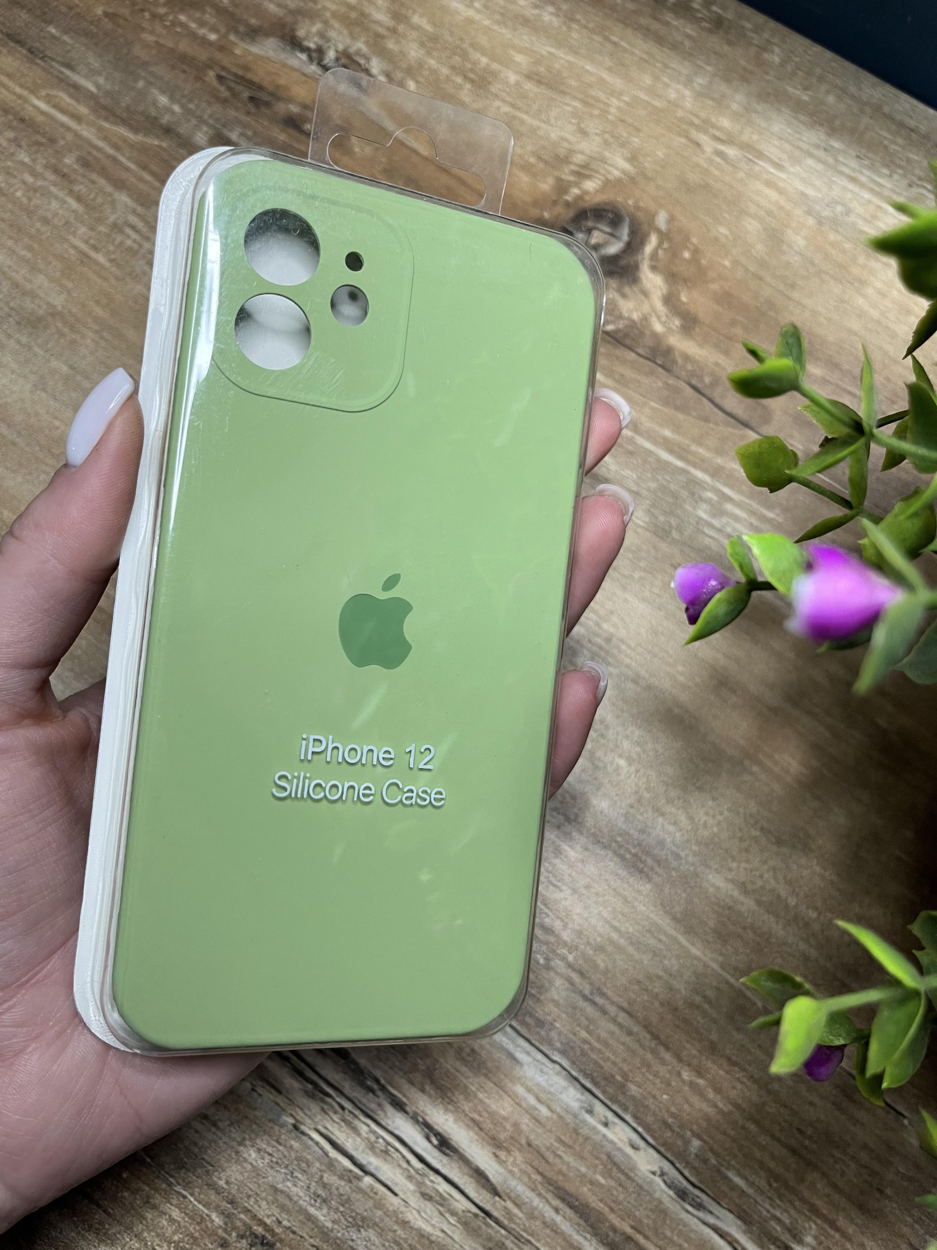Чехол накладка на iPhone (Айфон) 12 квадратные борта silicone case full camera Apple Чехол накладка на iPhone (Айфон) 12 квадратные борта silicone case full camera Apple