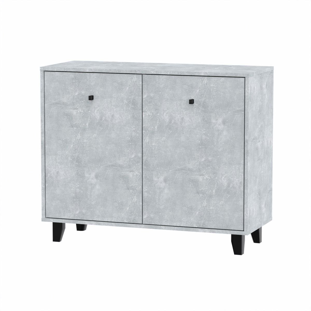 Комод с дверками Компанит Комод-20 100х40х82 см Бетон (16957) Комод с дверками Компанит Комод-20 100х40х82 см Бетон (16957)
