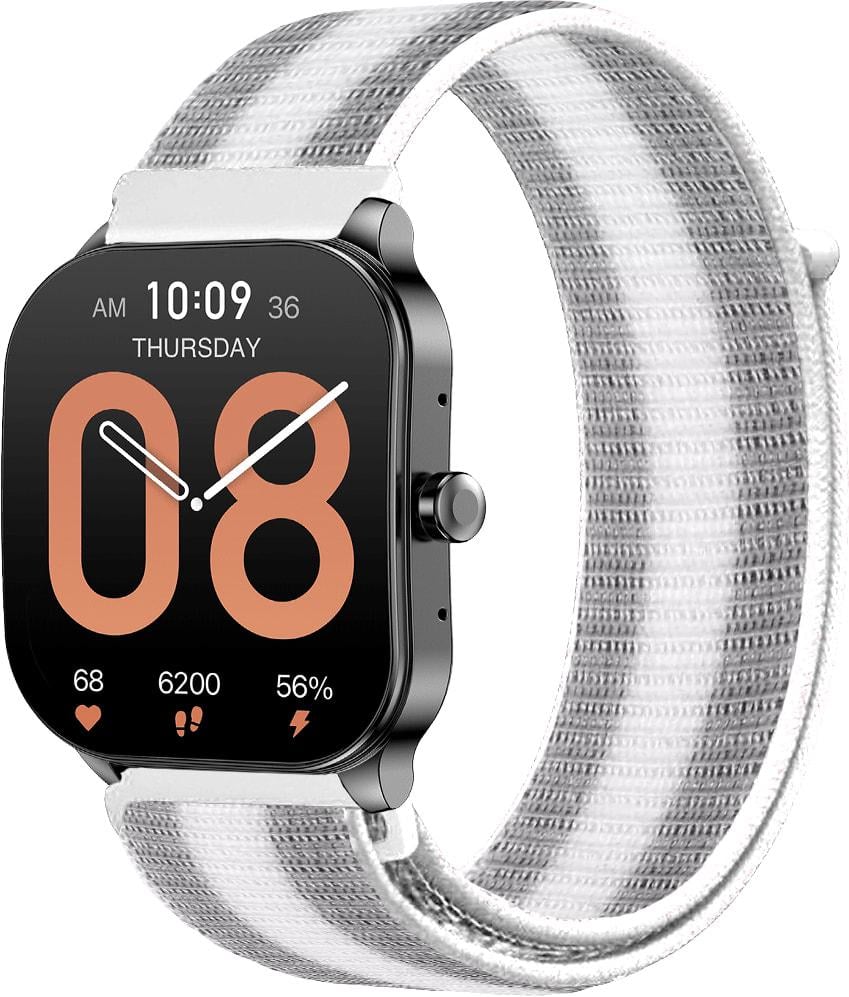 Ремешок нейлоновый Sport Loop для Amazfit Pop 3S/3R Silver/White (34446-58)