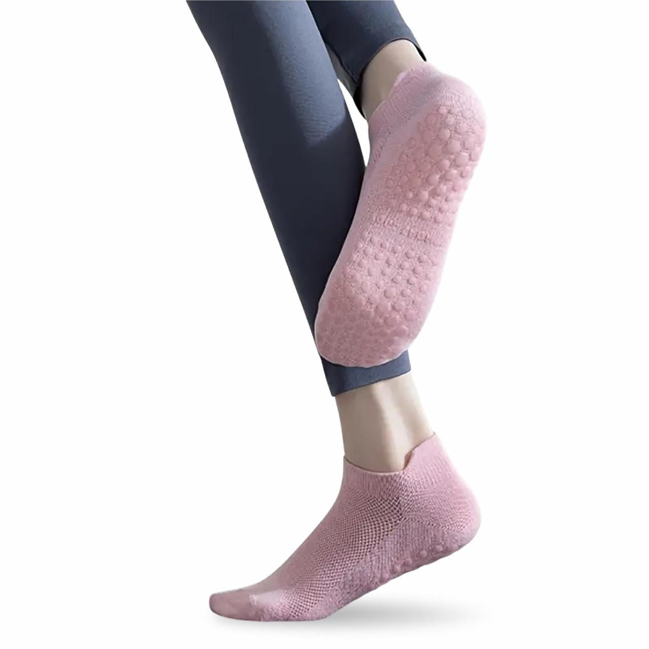 Носки для йоги и пилатеса короткие дышащие Yoga Sports Розовый (2548639854)