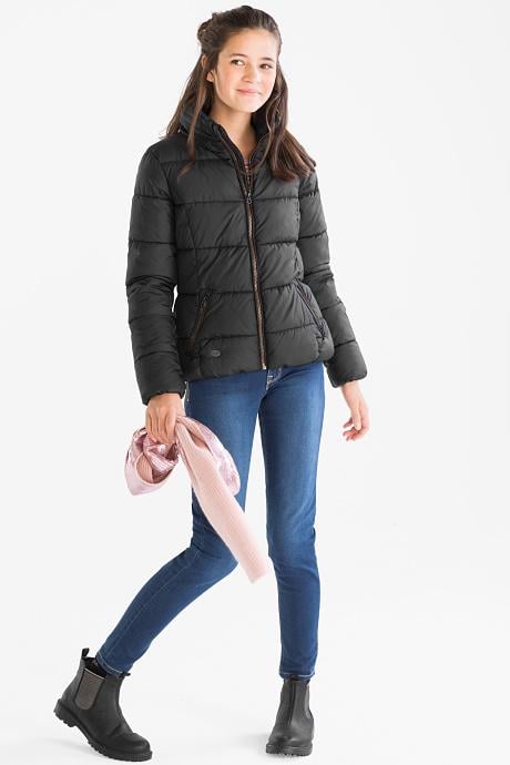 Куртка для дівчинки C&A демісезонна розмір 152 см Чорний (1036139) - фото 3