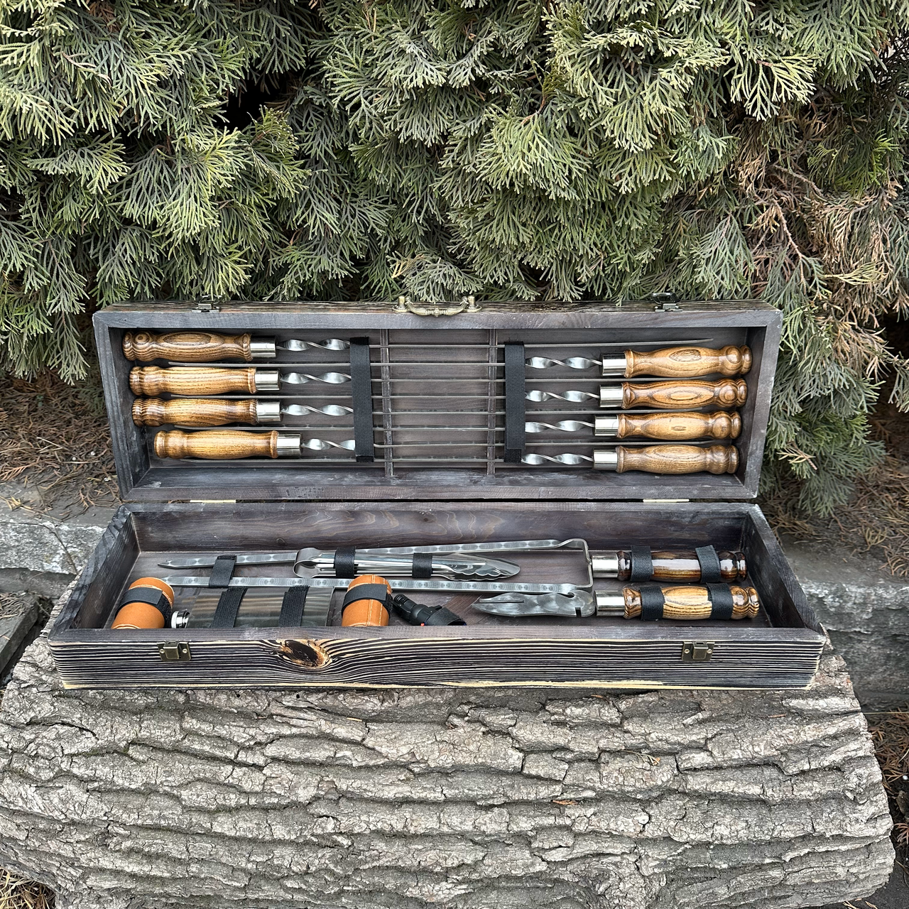 Набор подарочный для барбекю Mzavod Охотник Темно-коричневый (27728904)