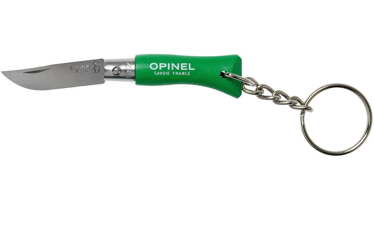 Карманный нож-брелок Opinel Inox №2 85 мм 58 HRC Sandvik 12C27 сталь Зеленый