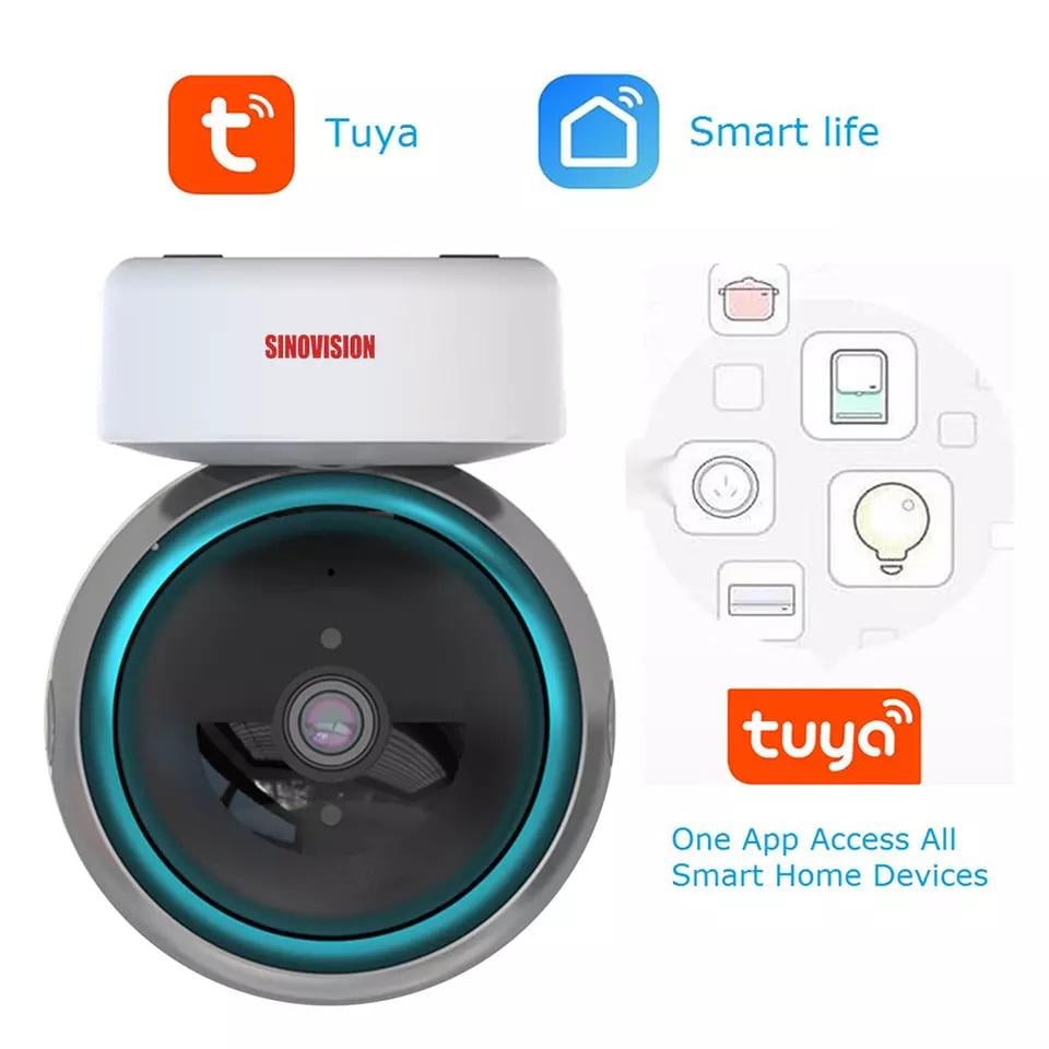 Камера відеоспостереження Tuya Smart Life 1080P Full HD WiFi IP SINOVISION з датчиком руху та нічною зйомкою - фото 6