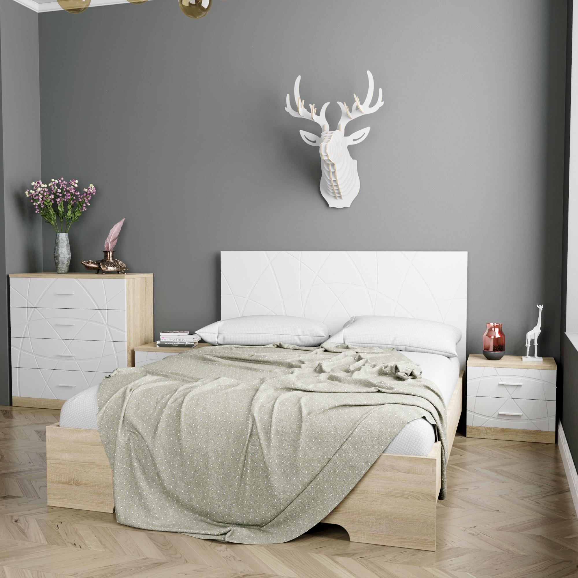 Тумба Art in Head Loretto 502x450x340 мм Дуб сонома/Білий супермат (107120101) - фото 5 Тумба Art in Head Loretto 502x450x340 мм Дуб сонома/Білий супермат (107120101) - фото 5