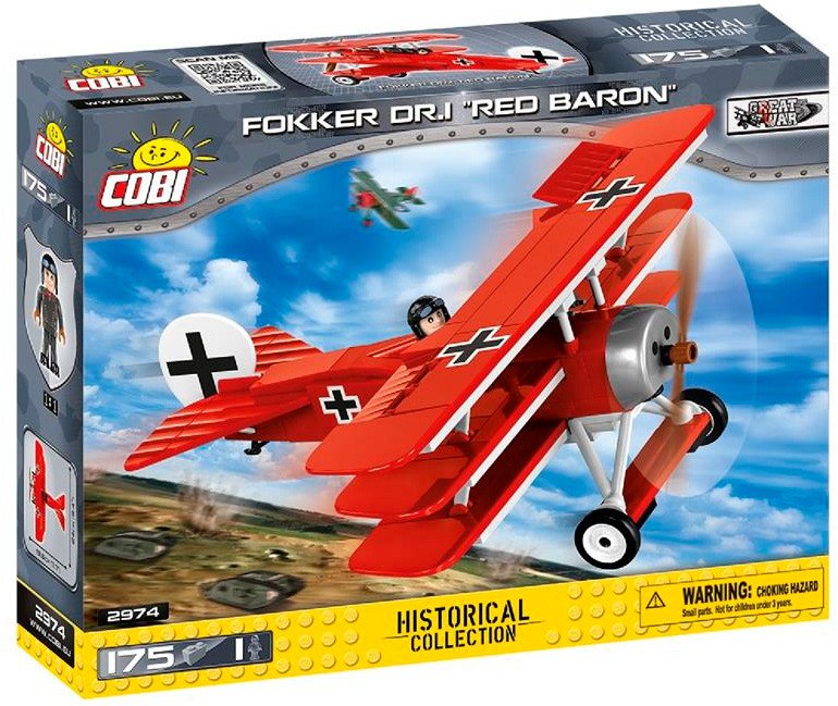 Конструктор Cobi Great War. Fokker Dr.1 Red Baron (COBI-2974) - фото 3