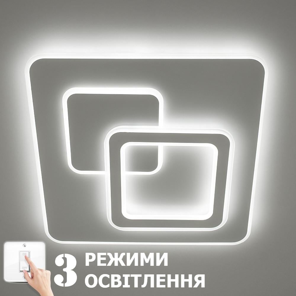 Люстра світлодіодна стельова Island 70W S on/off 220V IP20 White (22819217) - фото 8