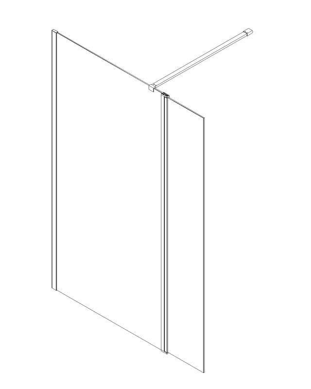 Душевая перегородка Koer SR SP03-30x200-TR-01 Walk-In прозрачное стекло Easy Clean 8 мм Хром (KR5399) - фото 3 Душевая перегородка Koer SR SP03-30x200-TR-01 Walk-In прозрачное стекло Easy Clean 8 мм Хром (KR5399) - фото 3