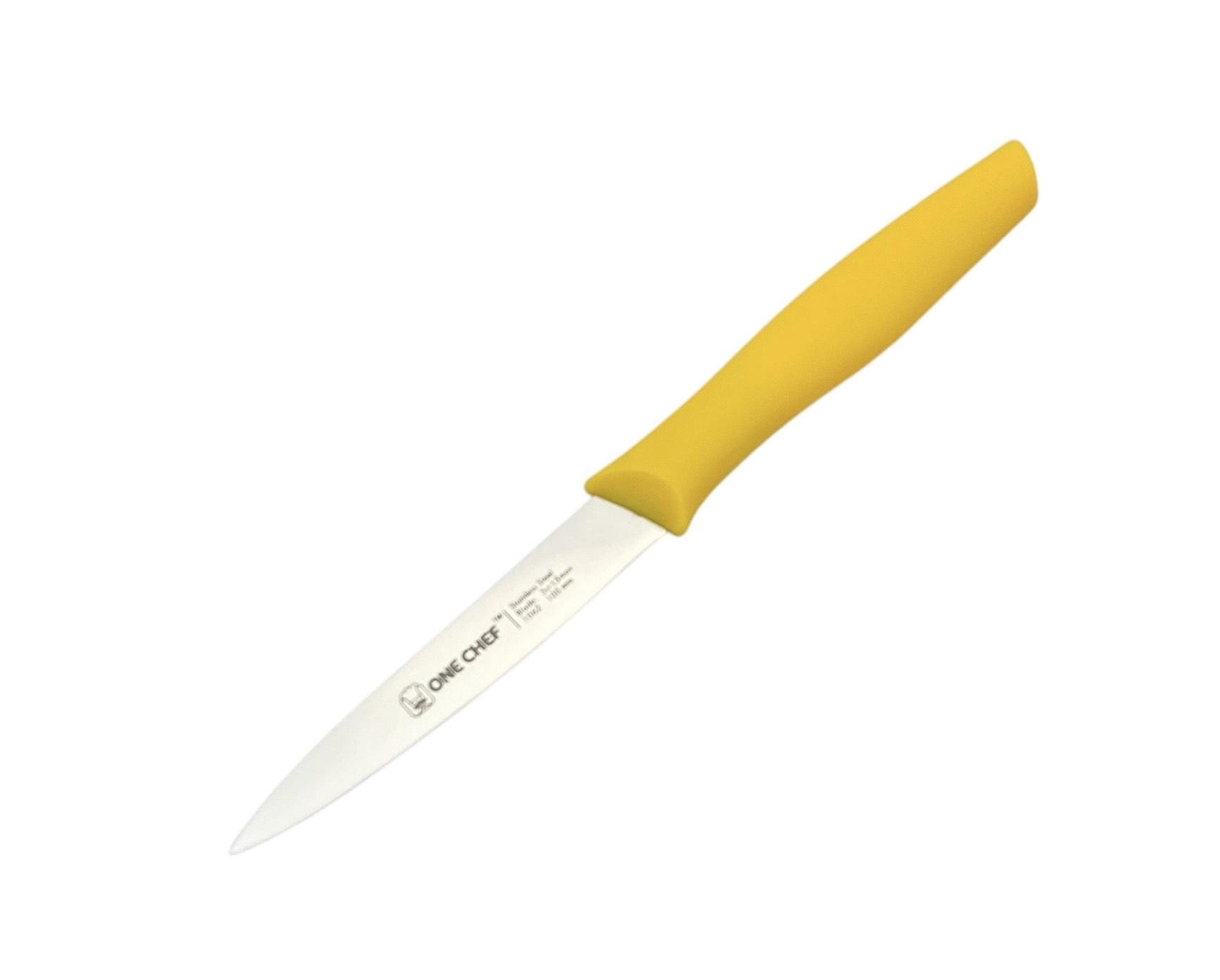 Ніж для чистки овочів One Chef 10 см Жовтий (106204)