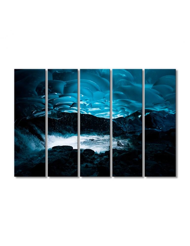 Картина модульная Тающая пещера 5 модулей 70x105 см