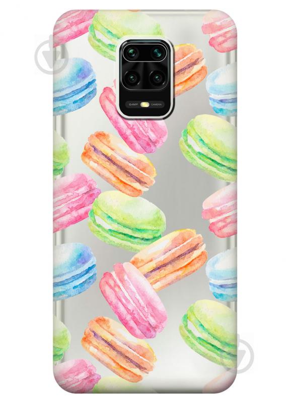 Силиконовый чехол iSwag для Xiaomi Redmi Note 9s Французские печенья (KS2557)