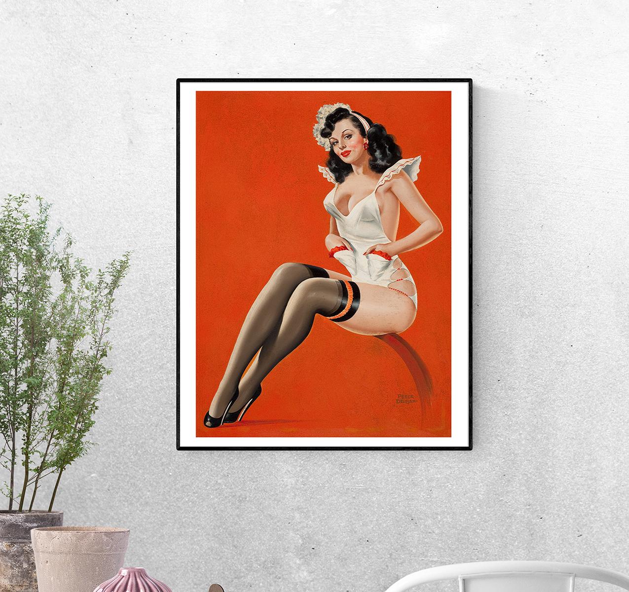 Постер Секси буфетчица Питера Дрибена формат А-4 (pin_up0030020_Poster)