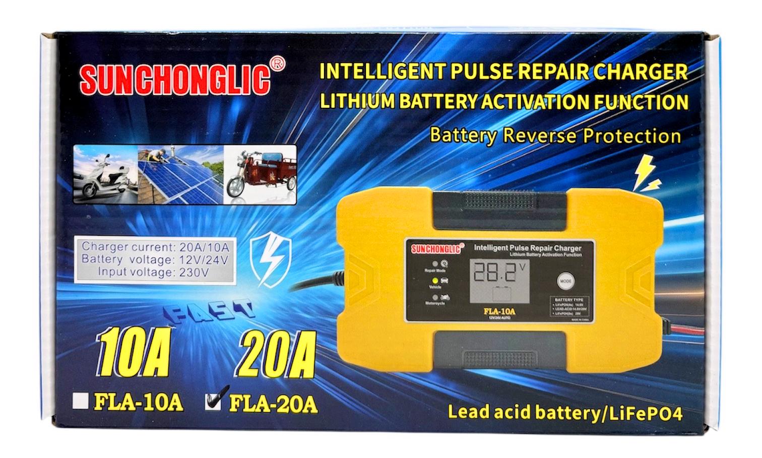 Зарядний пристрій для всіх типів акумуляторів + LiFePo4 літій залізо фосфатних Sunchonglic 20 A - фото 7 Зарядний пристрій для всіх типів акумуляторів + LiFePo4 літій залізо фосфатних Sunchonglic 20 A - фото 7