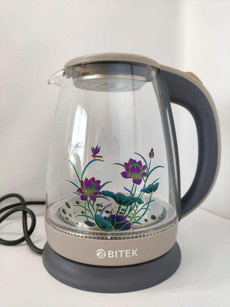 Електрочайник BITEK BT-3111 з квіткою 1,8 л 2400 Вт - фото 2