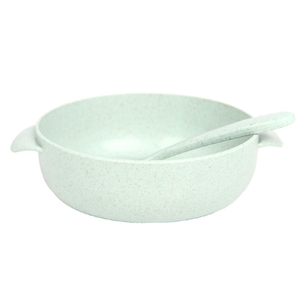 Тарелка с ложкой Lesko A238 Green (1399533) Тарелка с ложкой Lesko A238 Green (1399533)