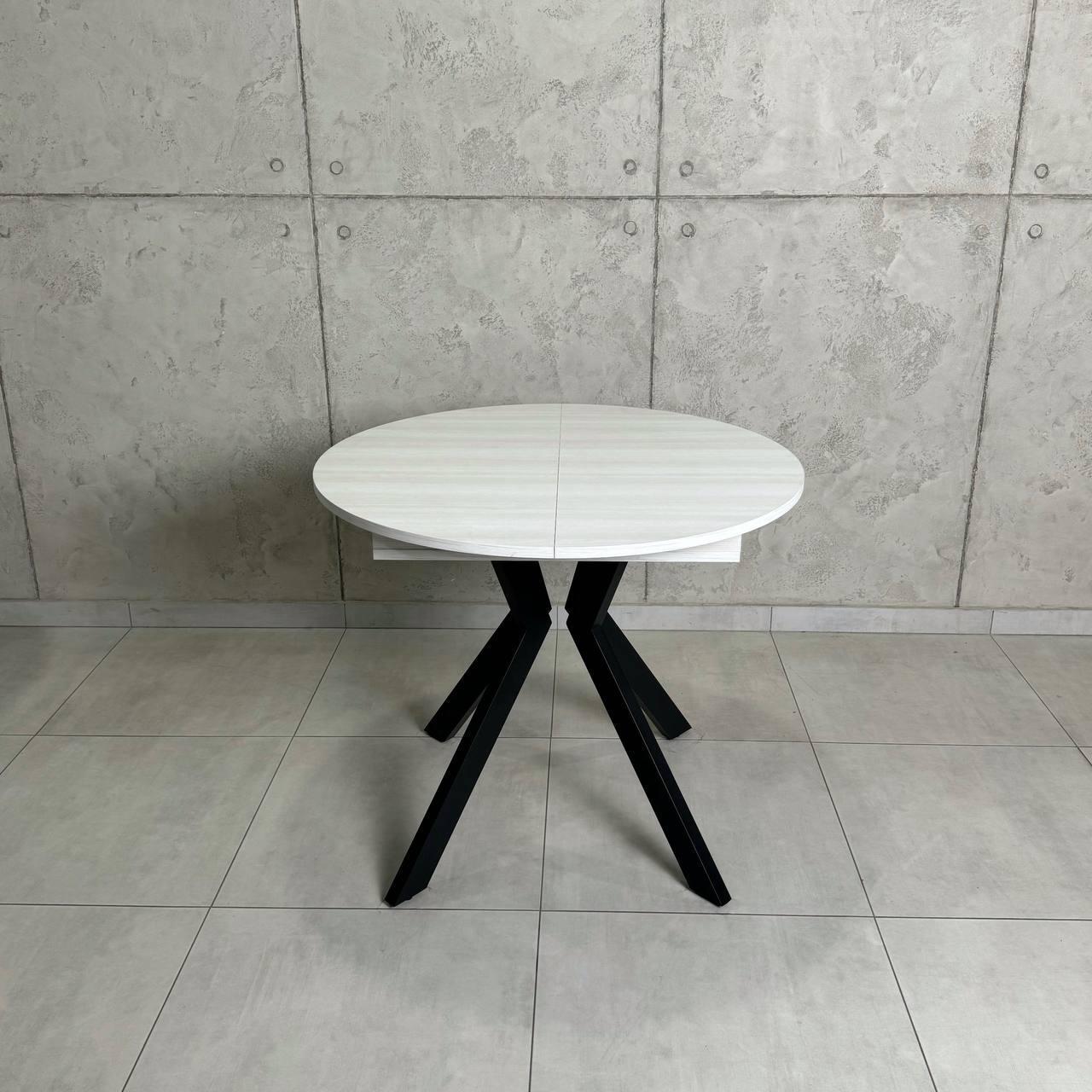 Стол раздвижной круглый Lite D800 Ясен Серфсайд/Черный мат (УТП026646) - фото 1 Стол раздвижной круглый Lite D800 Ясен Серфсайд/Черный мат (УТП026646) - фото 1