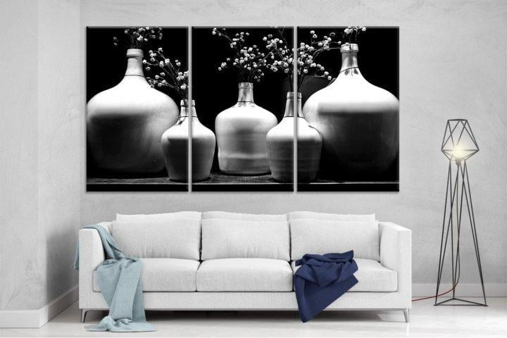 Картина модульная на холсте DK Белые вазы 159x99 см (XL22)