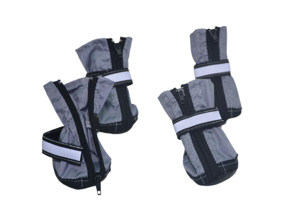 Черевики для собак на флісі №0,5 4x5,5x9 см Сірий (00000006436)