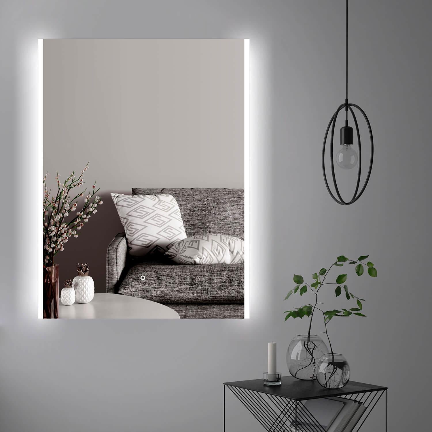 Зеркало Dim Dzerkal AVENO с LED-подсветкой и сенсорным управлением 50х70 см (10222)