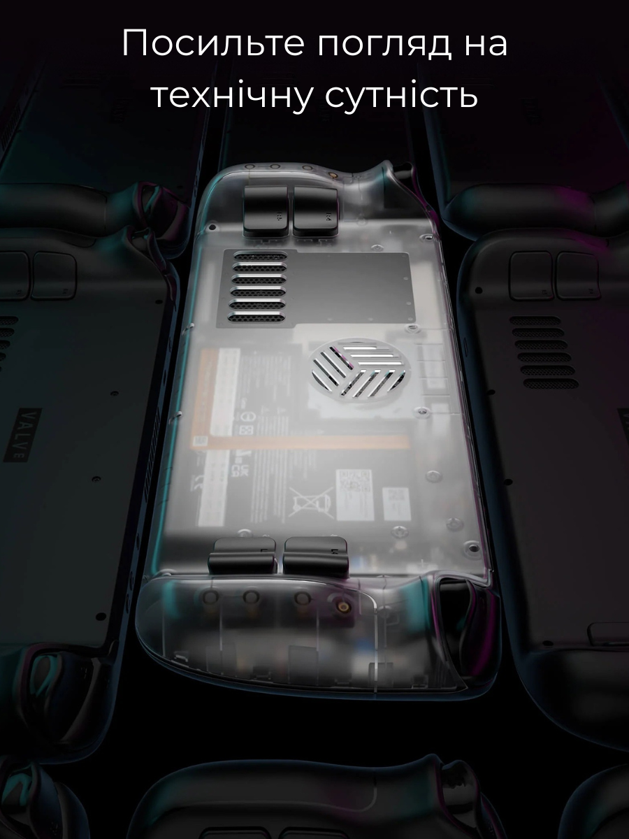 Задняя панель с дополнительной вентиляцией JSAUX для Steam Deck LCD & OLED PC0106D Прозрачный (6126755803426) - фото 4