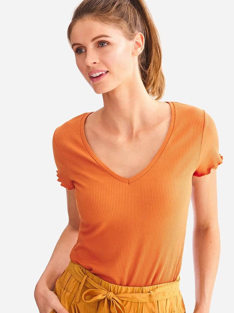 Футболка C & A 64423/2053559x26 женская S Оранжевый (163588)