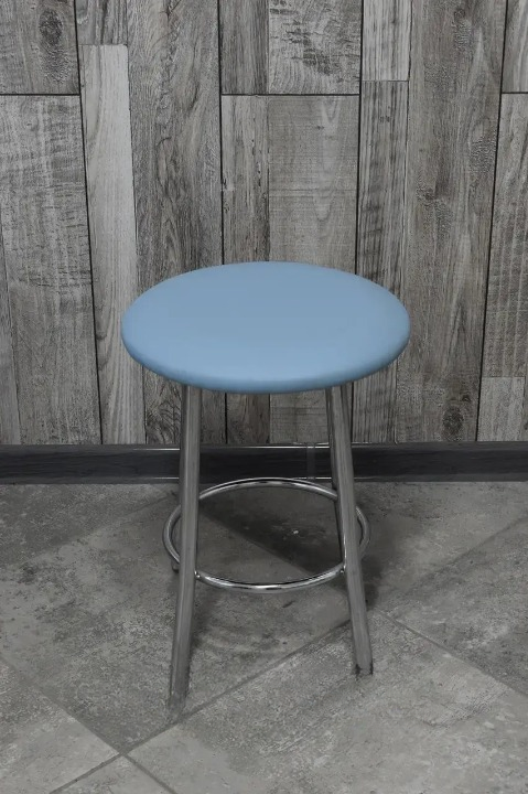 Табурет кухонний Муза з м'яким сидінням 30х45 см Блакитний/Хром (28374232)