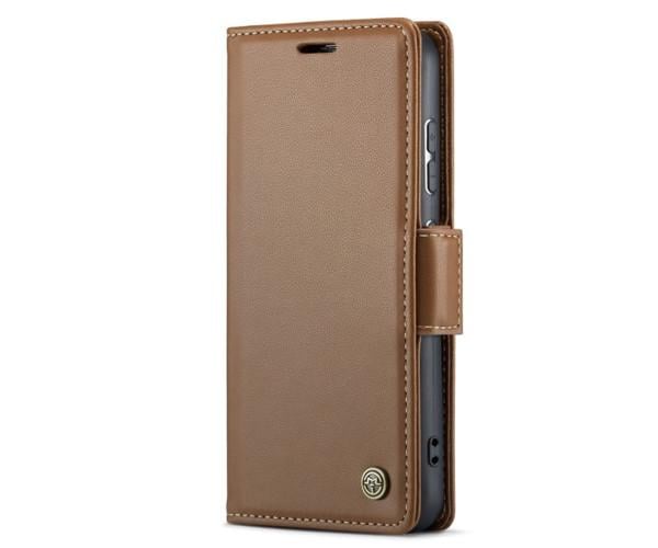 Чехол книжка CaseMe Leather Magnet Case для Samsung Galaxy S24 Коричневый