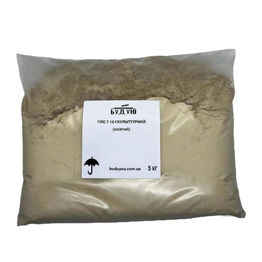 Гипс скульптурный модифицированный Г-10 пакет 5 кг Желтый (29633453)