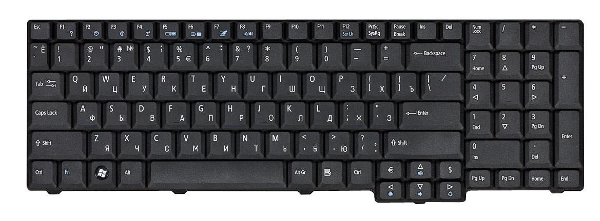 Клавиатура для ноутбука Acer Aspire 9800 EN Black Клавиатура для ноутбука Acer Aspire 9800 EN Black