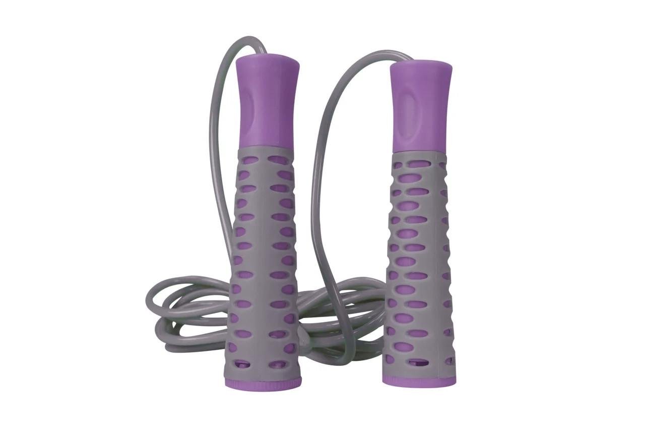 Скакалка PowerPlay 4206 Jump Rope PRO+ 2,75 м Сірий/Фіолетовий - фото 1