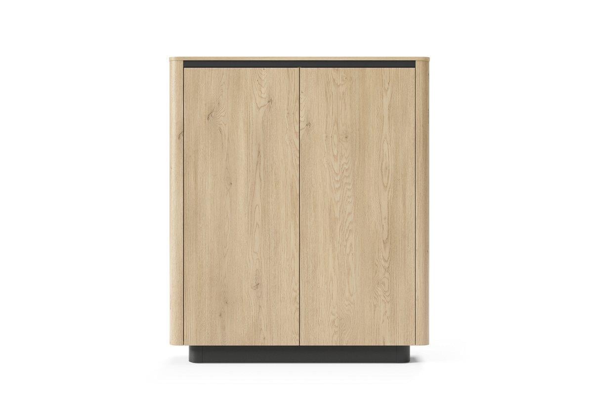 Комод высокий Perfect Home Torro 2D/113 2-дверный Дуб Кремона/Черный (PFH-091414)